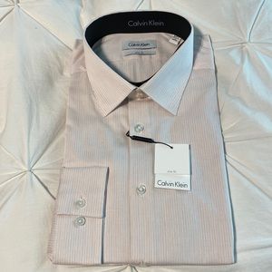 Calvin Klein NWT Striped Button-down